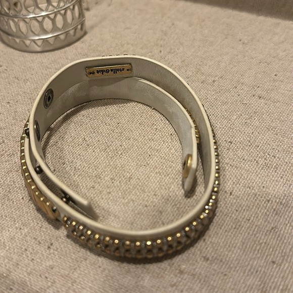 Stella and Dot Gilded Path Double Wrap Bracelet White Gold Silver - Picture 2 of 3